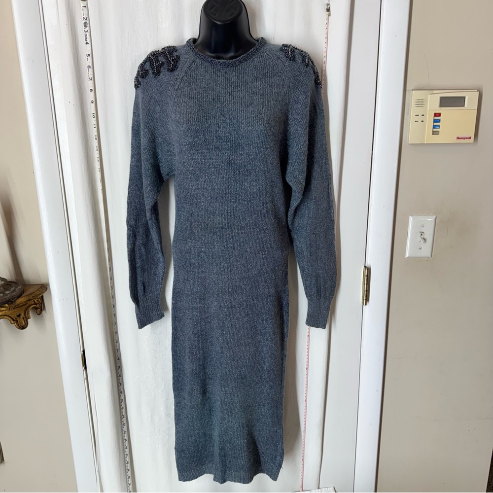 Vintage Women's Nilani Beaded Silk Blend Sweater Dress